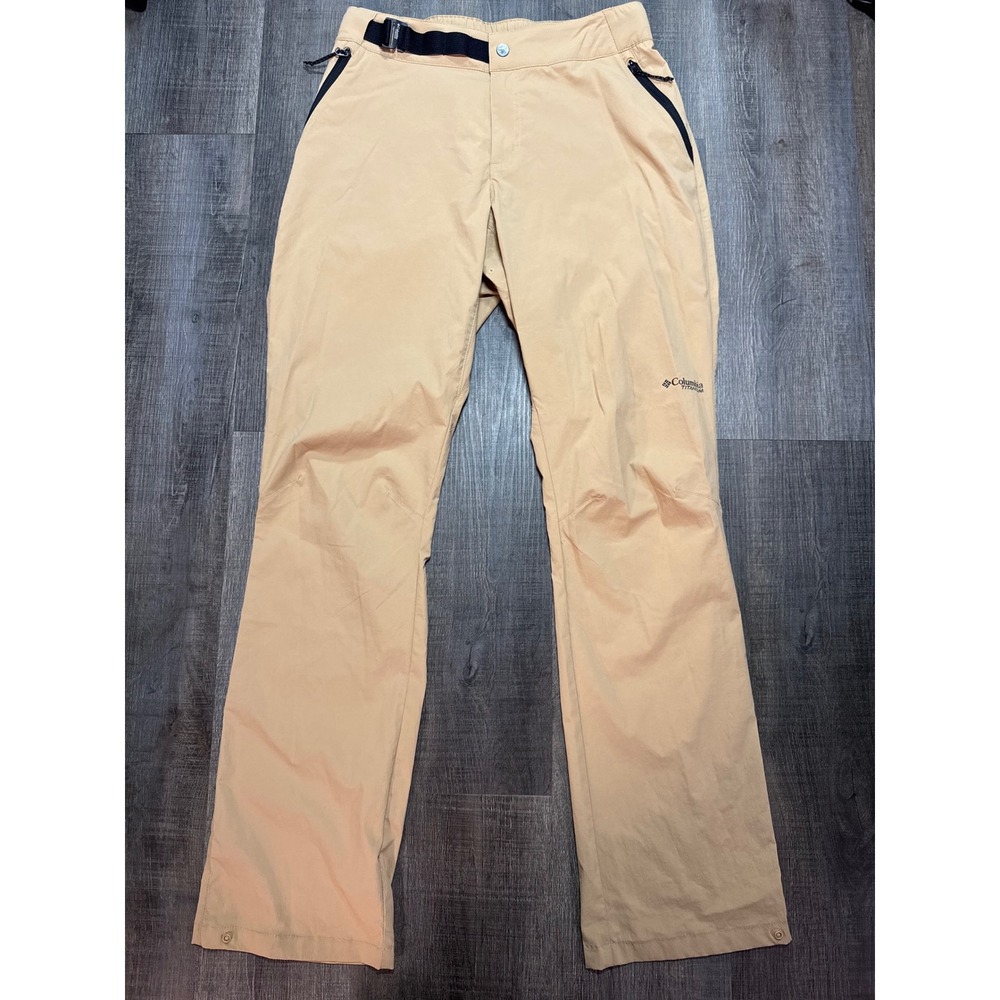 Columbia Titanium Omni-Shield Hiking Pants Tan Khaki Stretch AK3011 Womens 8 Reg